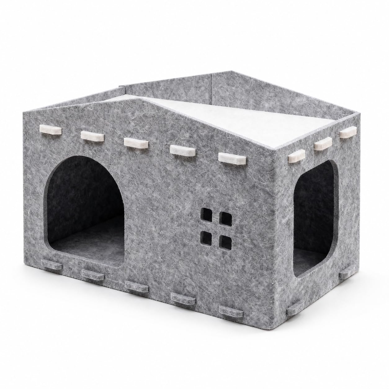 Maison pour Chat en Feutre, Tunnel | Panneaux respirants, Couchage chat modulable, Pour explorations félines, Pour les adoptants