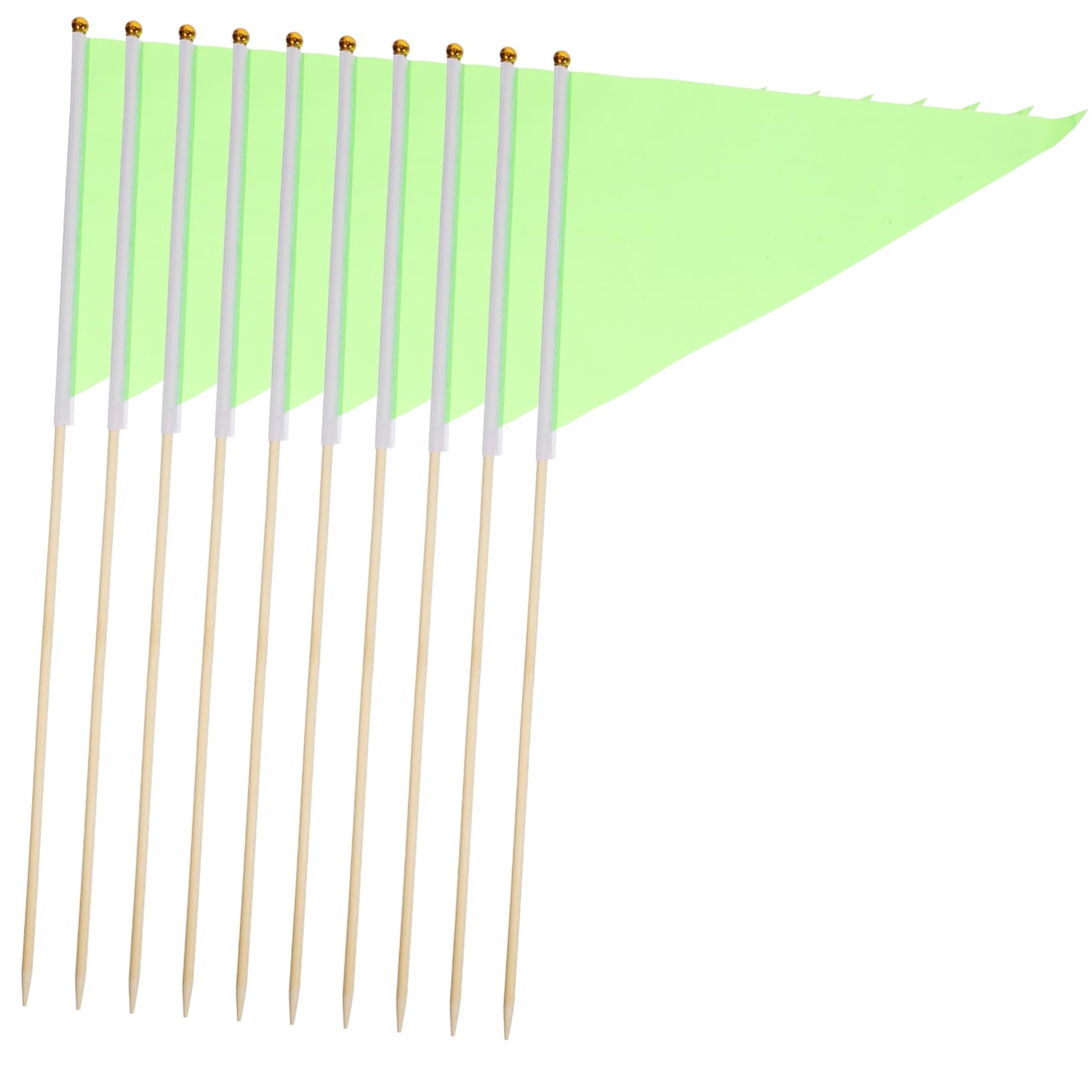 Bandierine Da Prato IKAYAS - 100 Pezzi In PVC Verde, 10x12x38 Cm, Per Giardino E Confini - 2