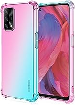 HONLEN Custodia per OPPO A74 (4G) Case, (6.43" Inches) Trasparente Sfumato TPU Silicone Progettata, 4 Angoli rinforzati Case