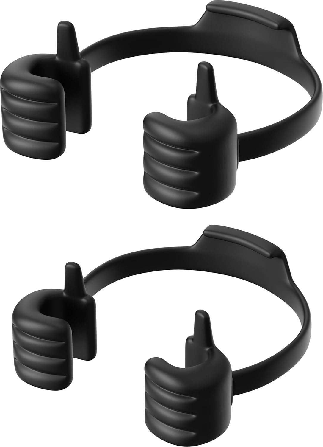 Adjustable Lazy Thumbs-Up Phone Stand for Tablets, E-Readers and Smart Phones, Fun Gifts for Kids Teens Girls Boys Women Men Wife Girlfriends Teacher, Cute Phone Holder for Desk, Black & Black