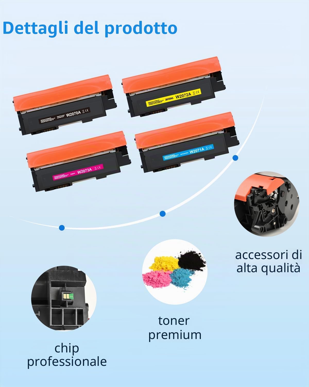 MYCARTRIDGE 117A Toner (con Chip) Compatibile con HP Color Laser MFP 178NW 179FNW 179FWG 178NWG 150NW 150A con HP 117A W2070A (4-Pack, Nero/Giallo/Ciano/Magenta)