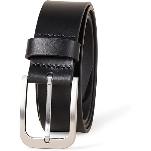 Amazon Essentials mens CLASSIC JEAN LEATHER BELT
