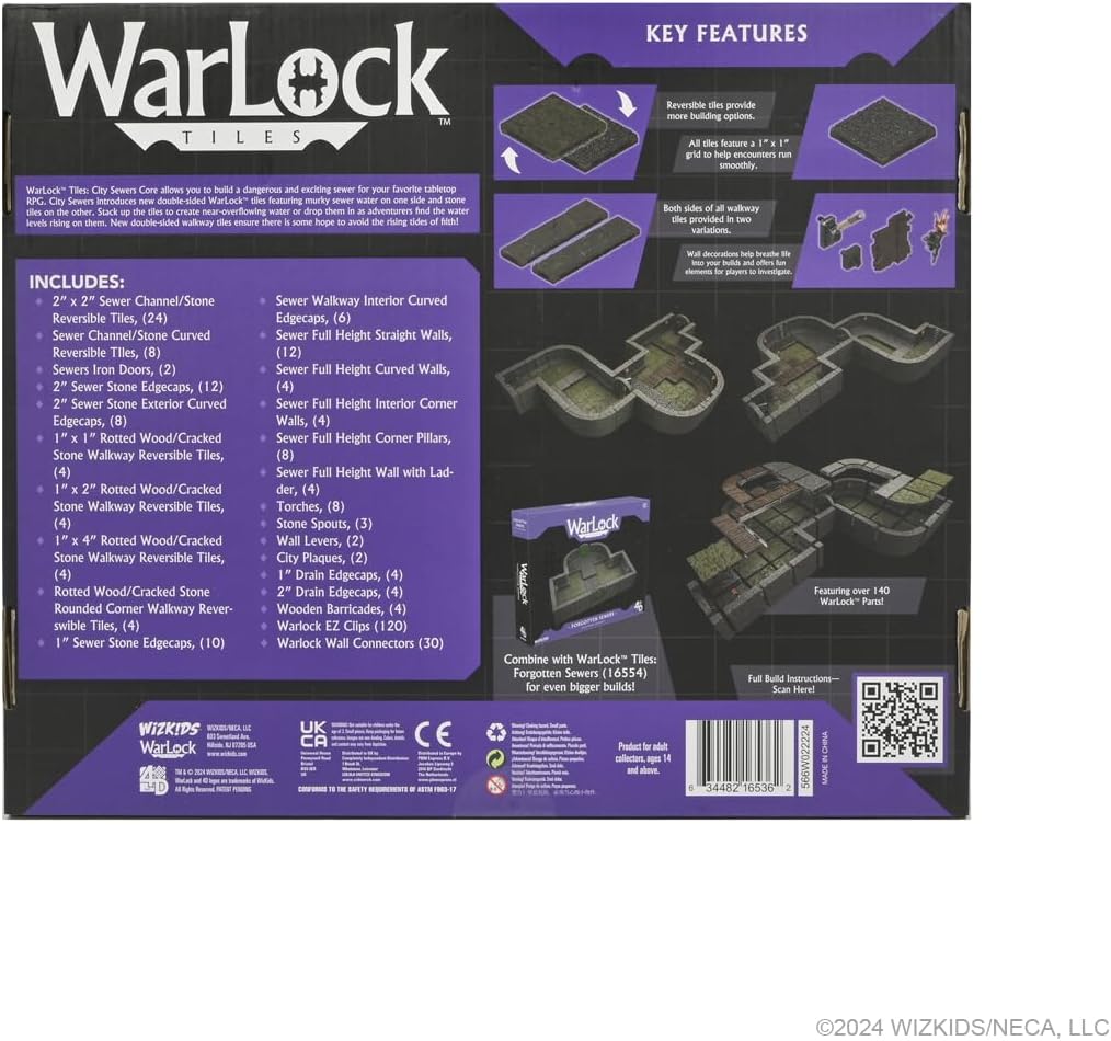 WizKids Warlock Tiles: City Sewers Core Set