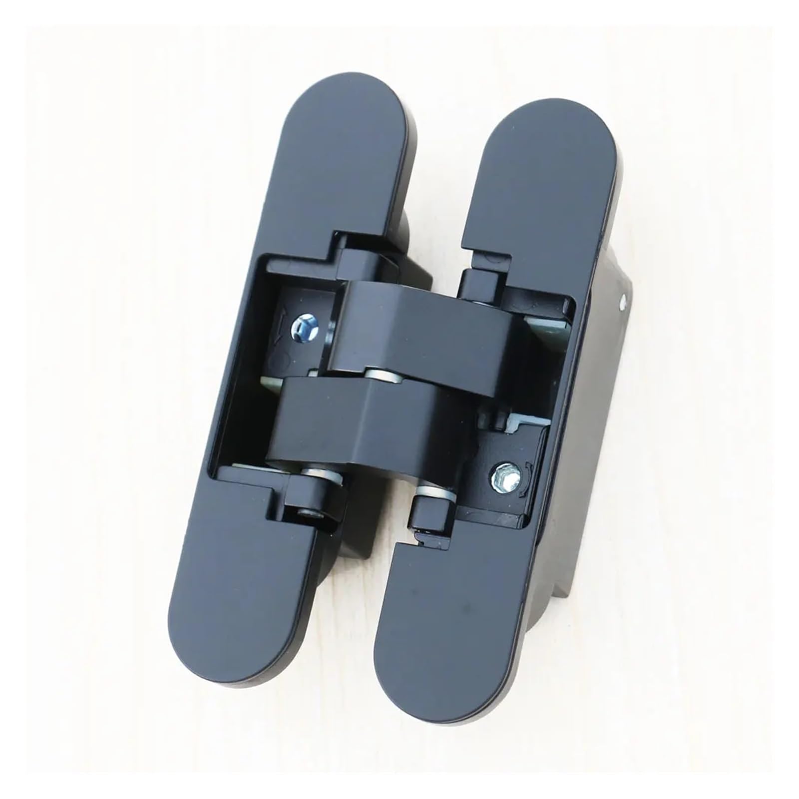 YMUGUEGH 3-way adjustable wooden concealed door hinge(B1lack)