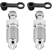 2PCS 3/8-24 x 1-3/16" Car Brake Bleeder Screw,Sturdy Car Brake Bleeder Valve Screw Kit Include 2PCS Grease Fitting Caps,Professional Speed Bleeders for Brakes Screws