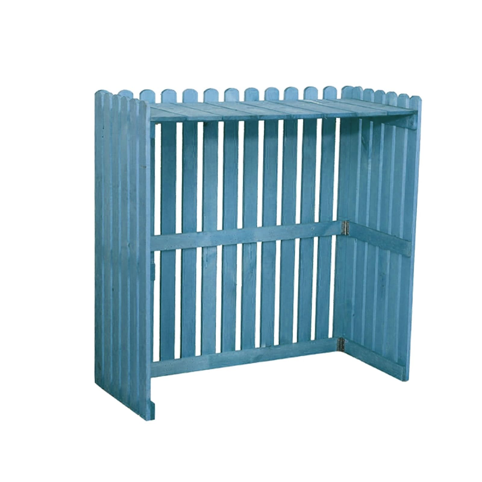 AYCDL Adjustable Air Conditioner Cover, Durable Wooden Panel Fence for Indoor and Outdoor AC Units, Enhances Aesthetics and Protection,Blue-85x35x84cm