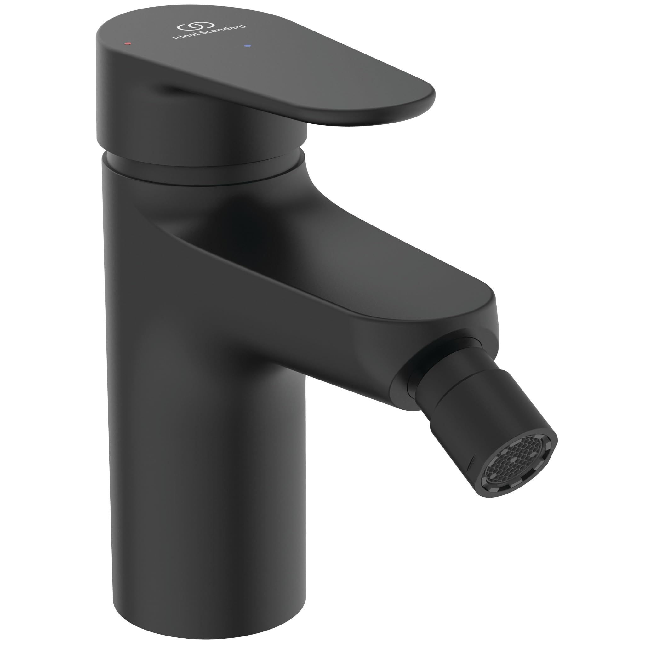 Ideal Standard Alu+ Bidet Mixer, 115 mm spout Projection, Flow Straightener, Water Saving, Adjustable Outlet