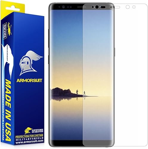 ArmorSuit Paquete de 2 protectores de pantalla antirreflejos para Samsung Galaxy Note 8, cobertura máxima, película mate MilitaryShield - Fabricado