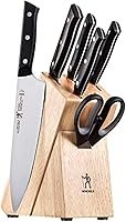 Henckels Dynamic 7-Piece Knife Block Set: Razor-Sharp Chef, Bread, Utility Knives & Shears - German Engineered, Dishwasher Safe