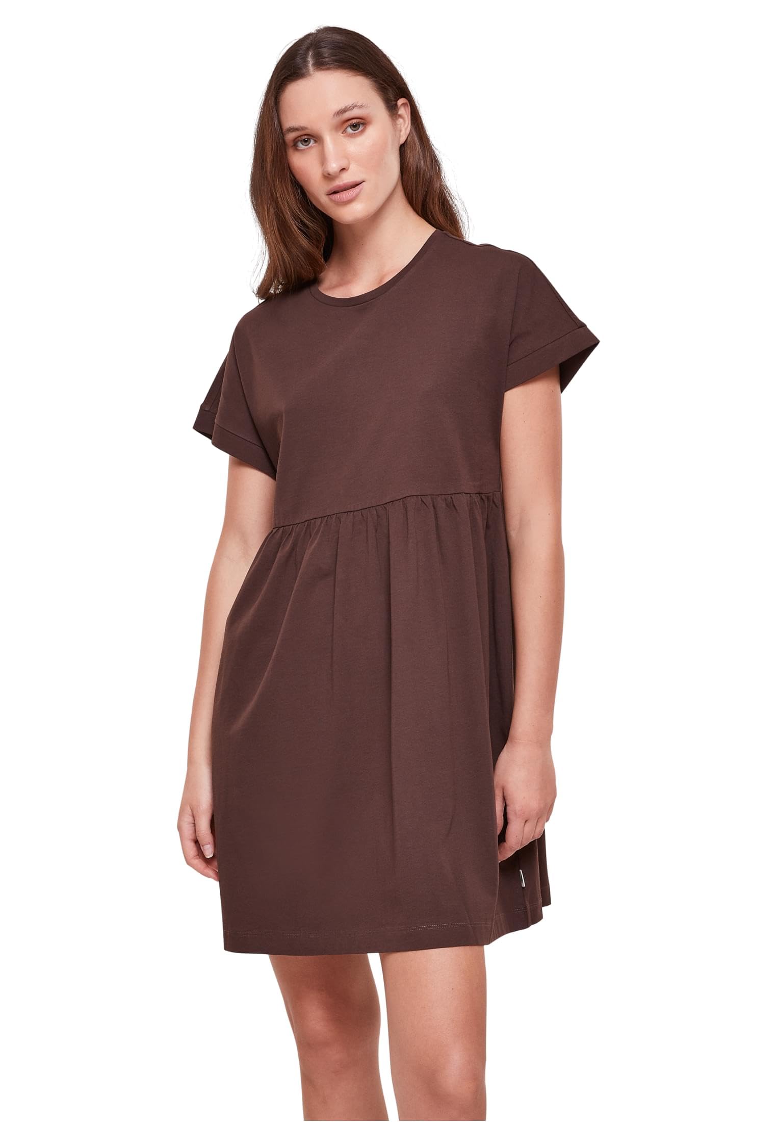 Urban Classics Women's Brown Organic Empire Valance Tee Dress Dress,