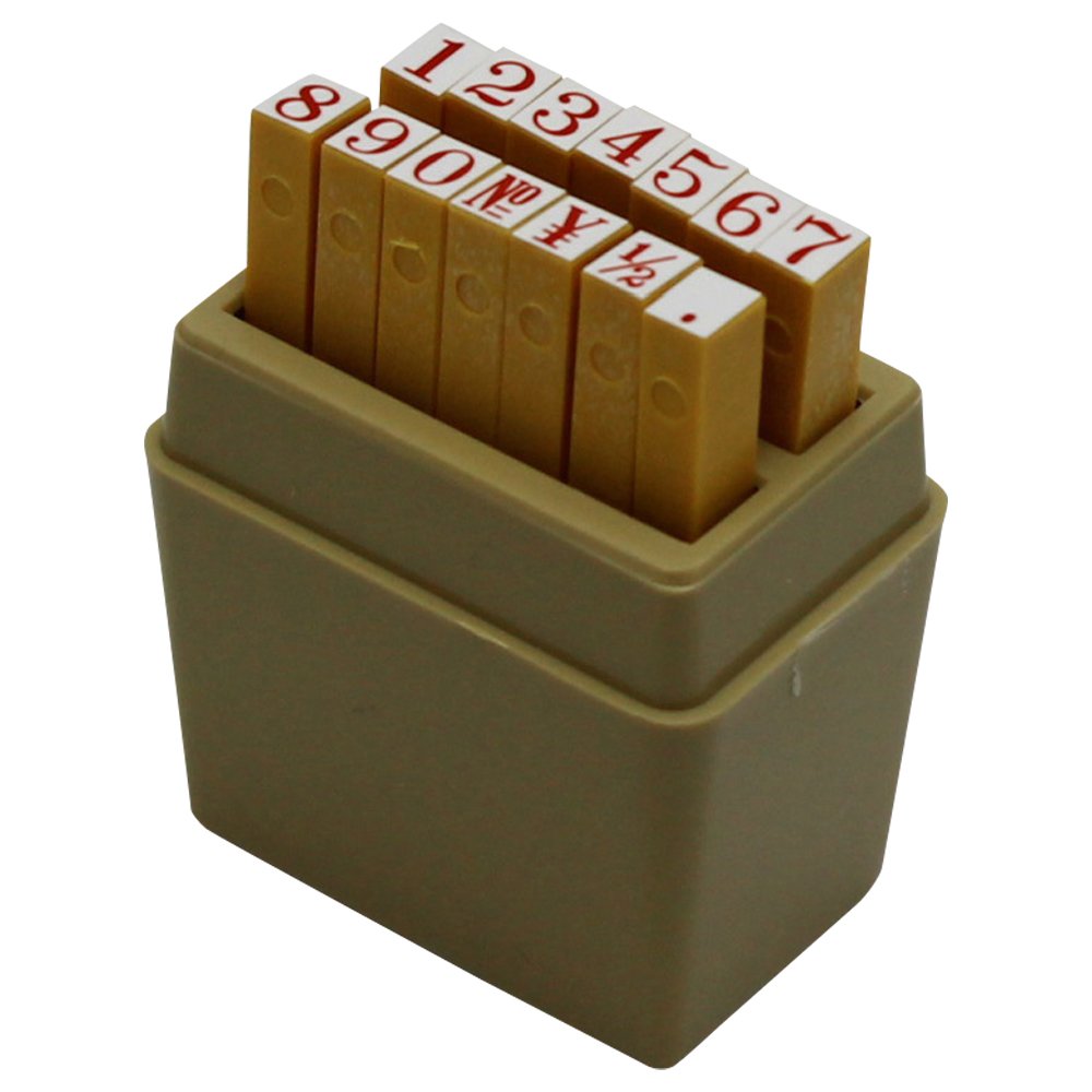 Amazon.co.jp: シャチハタ スタンプ 柄付ゴム印 数字セット 3号