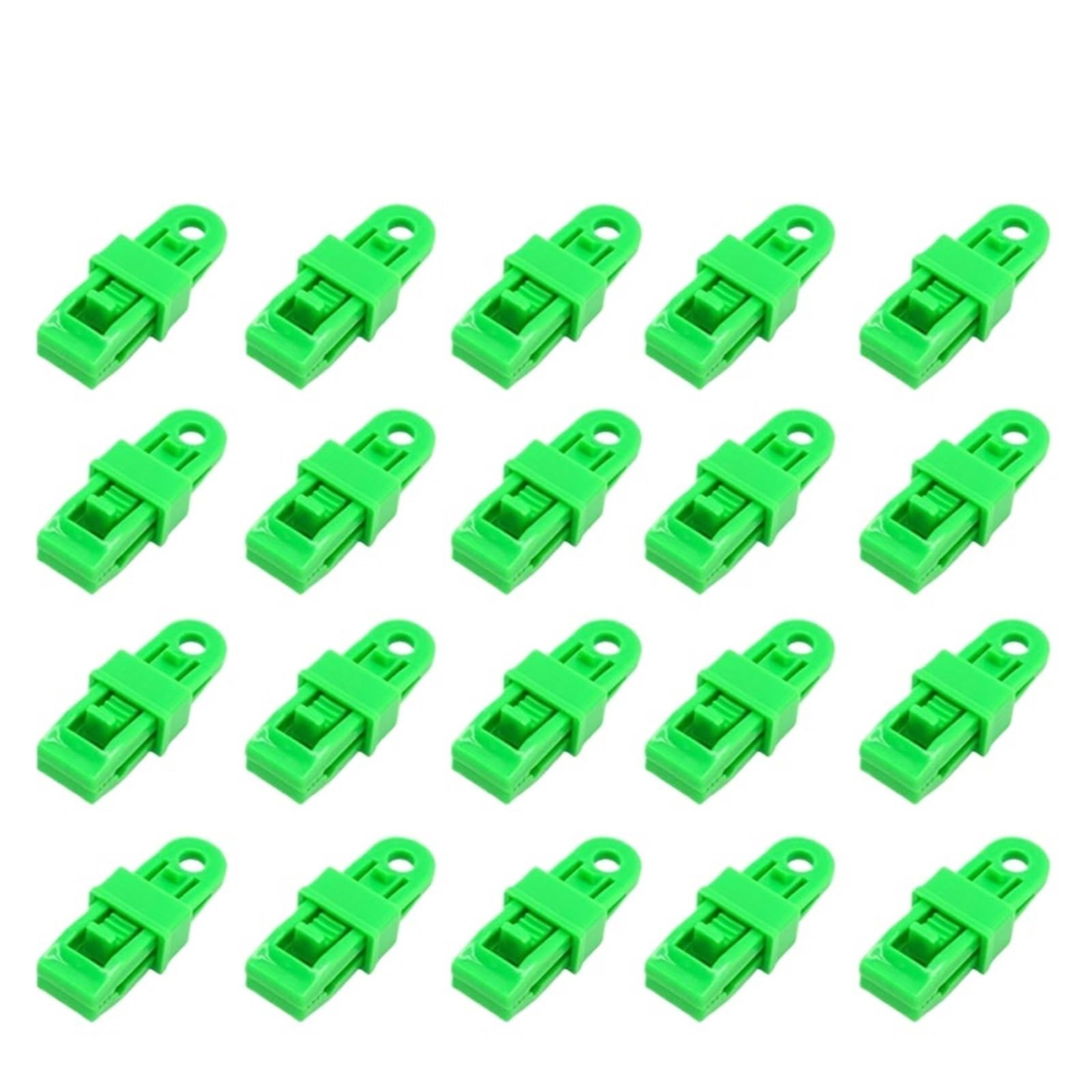 Cgrsdsd Green-20Pcs Tarpaulin Clips 10-50Pcs Tent Guyline Attachment Clips With Barbs For Canopy And Tarp(Green-20Pcs)