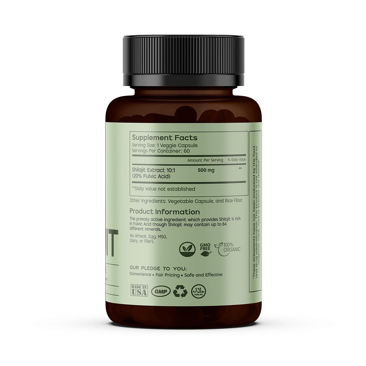 GREEN'S BEST Pure Himalayan Shilajit Capsules – Organic Fulvic Acid Supplement for Energy & Immune Support – Boosts Stamina & Brain Health – Vegan, No Additives — Amazon image 2