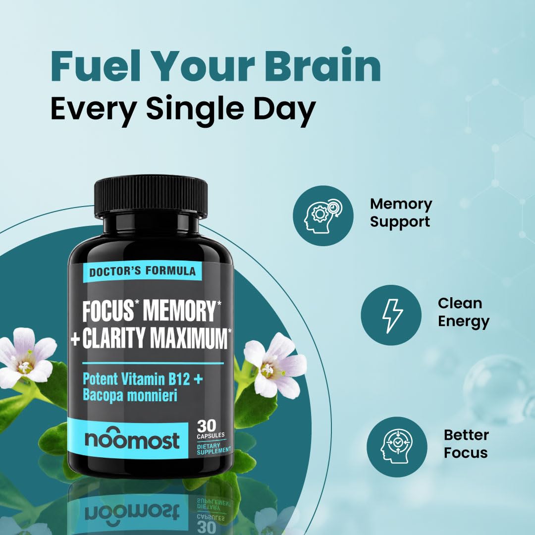 Brain Supplement / Brain Booster Supplement for Focus, Memory, Clarity, Energy Work as Caffeine Brain Booster/ Brain Supplements for Memory & Focus for Brain Fog, Brain Boost & Brain Support (Pack 1) — Amazon image 4