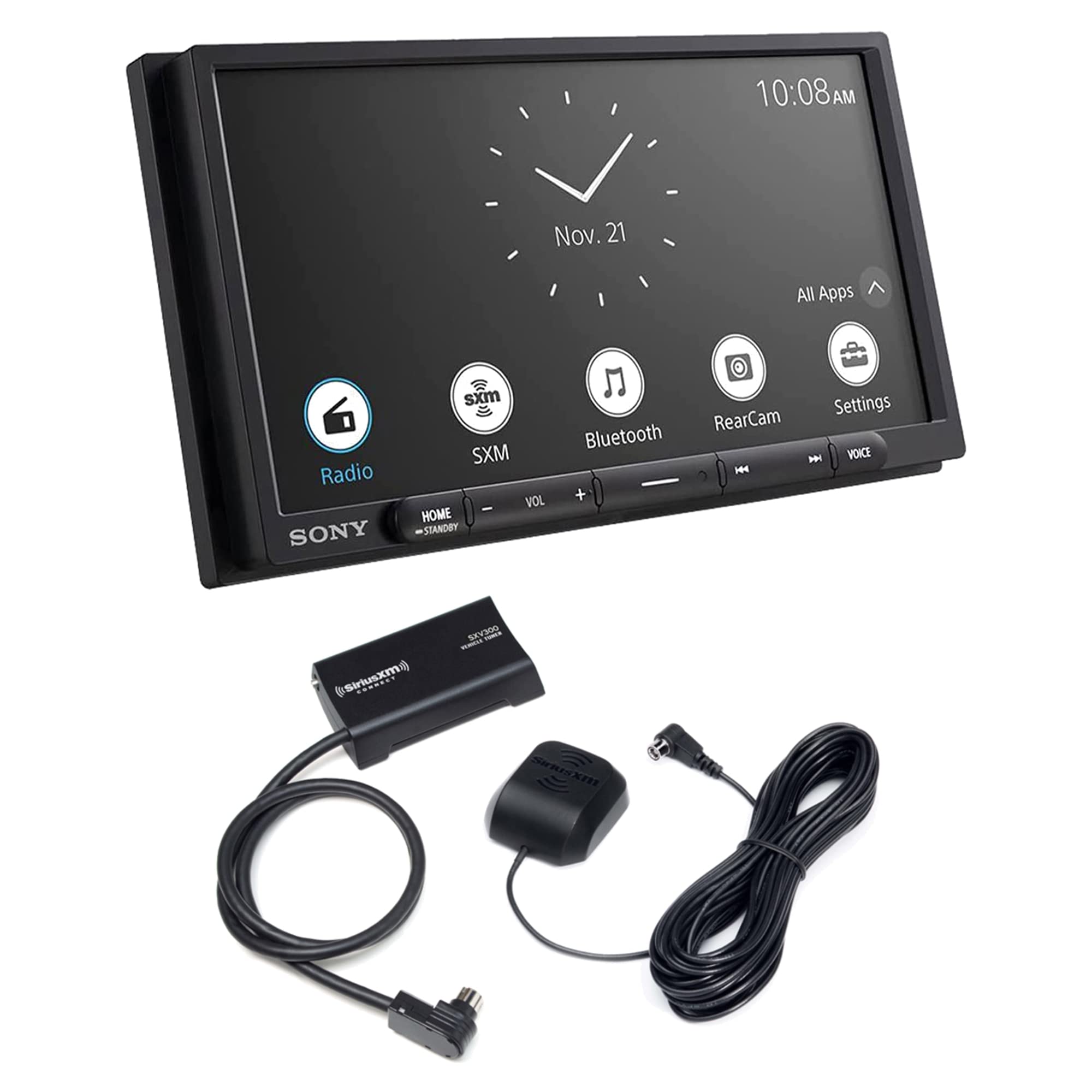 Sony XAVAX6000 Car Audio 6.95 Inch Media Receiver w/CarPlay &amp; Android Auto w/SiriusXM Satellite Radio in Dash Vehicle Tuner for Compatible Receivers