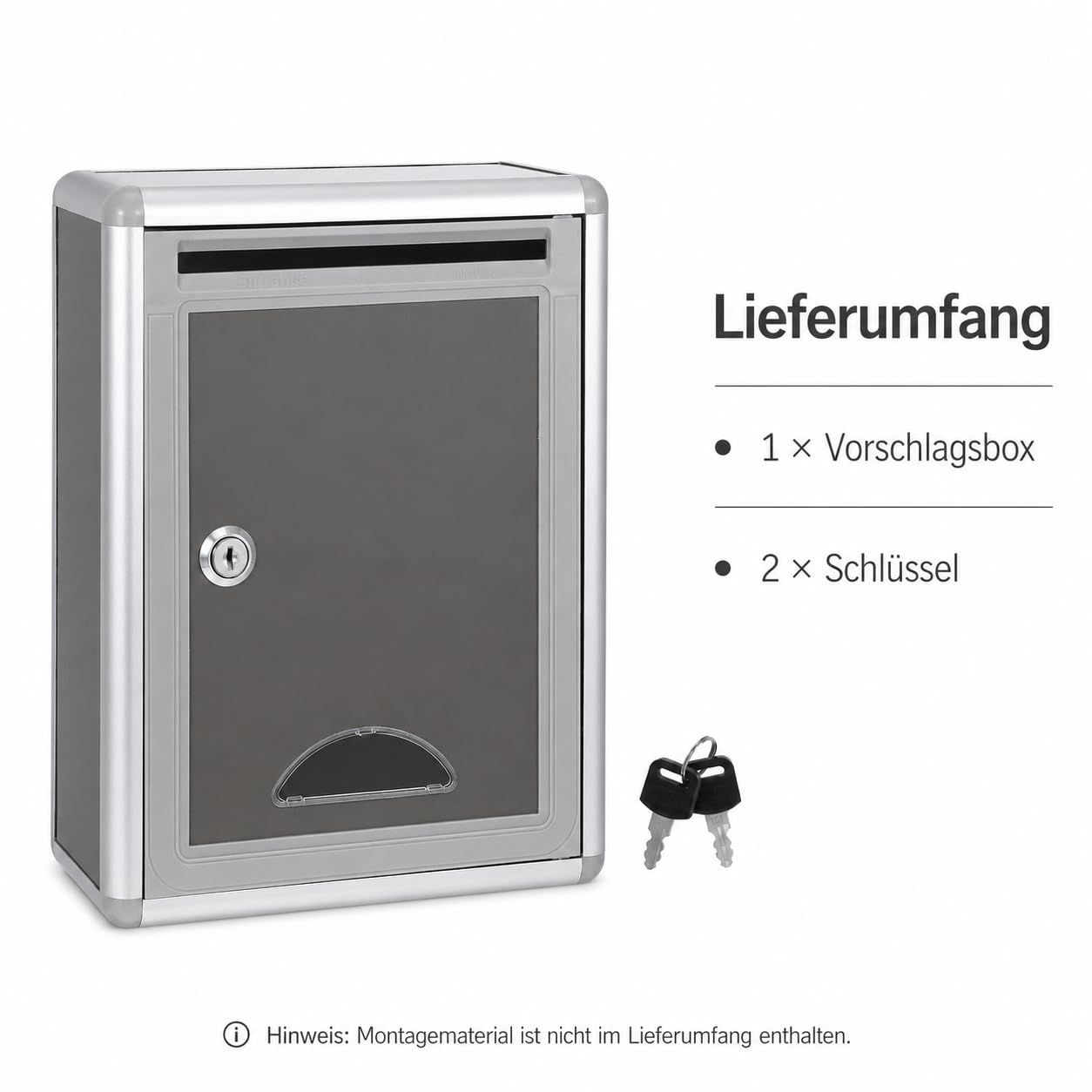 Gadpiparty Soporte de metal para sugerencias, caja de sugerencia, caja de sugerencia, caja de sugerencia, caja de aluminio, caja de aluminio, caja de cerradura, pinzas de metal