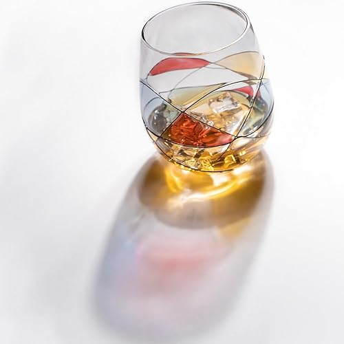 Miniatura 4 de Juego de regalo y accesorios artesanales pintados a mano para vino, sin tallo, para mamá, amigos, novias, renacentistas, románticas, vidrieras,