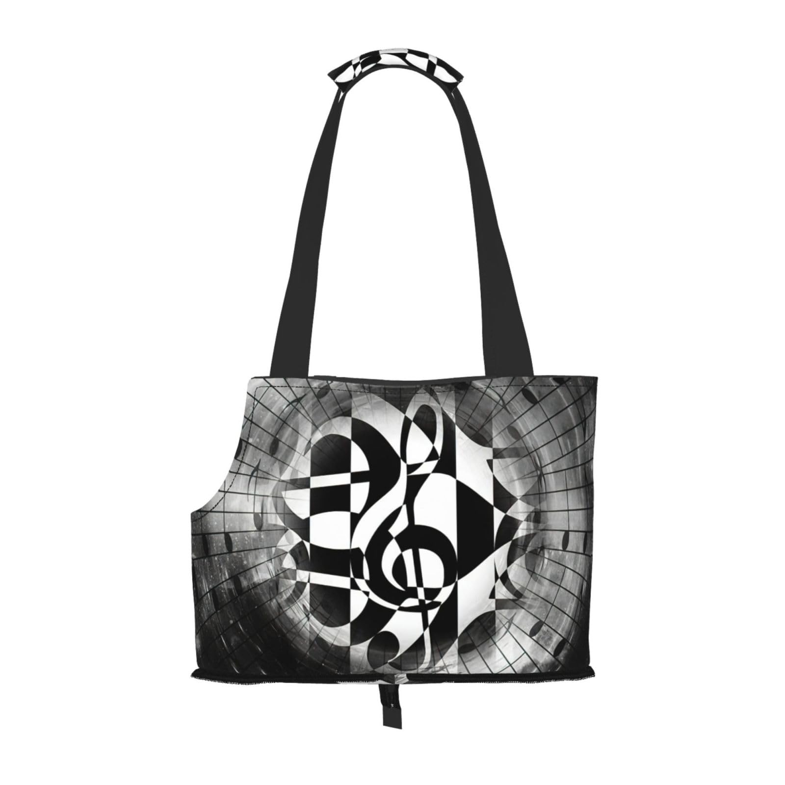 Sac de transport sécurisé pour petits chiens et chats à motif musical