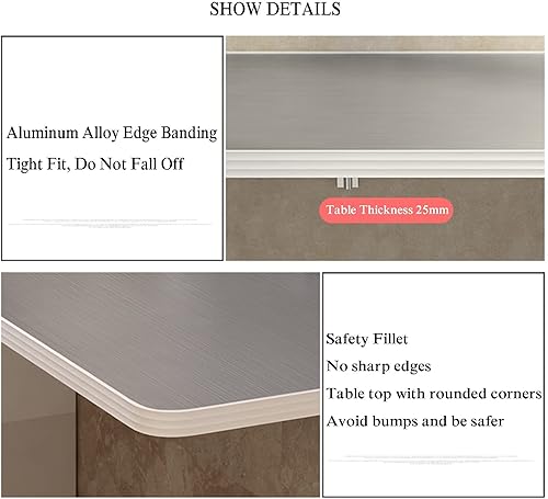 Miniatura 5 de XLTFUC Mesa plegable de pared mesa de comedor de acero inoxidable 304 escritorio de pared opcional de varios tamaños adecuado para estudio cocina