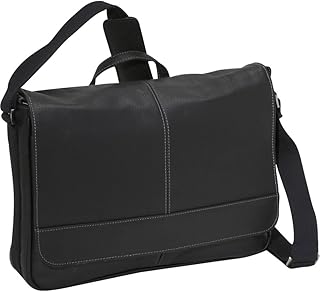 Kenneth Cole REACTION Risky Business Messenger Full-Grain Colombian Leather Crossbody Laptop Case & Tablet Day Bag