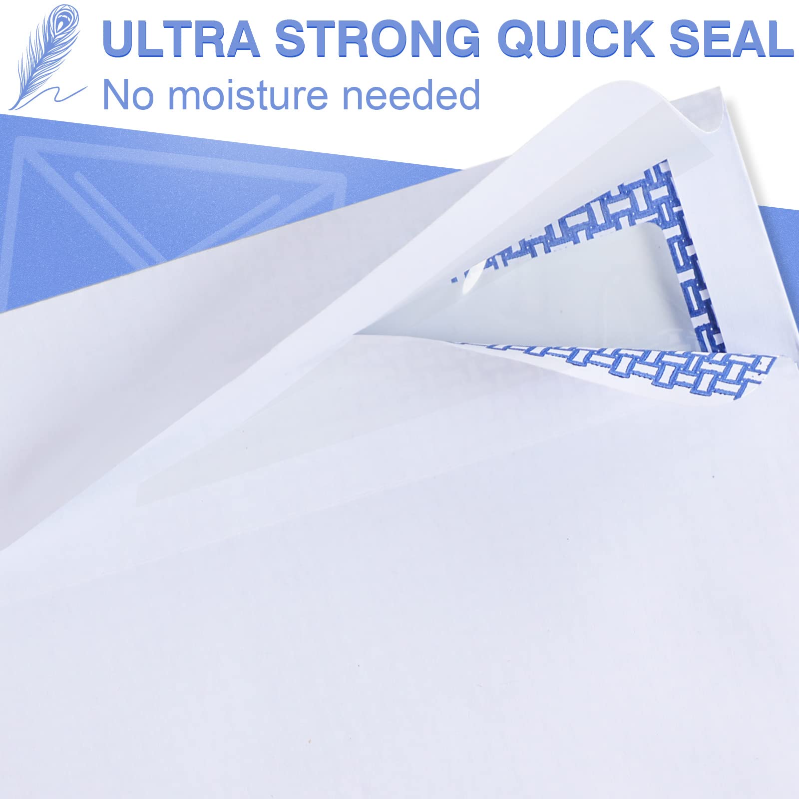 HERKKA 500#8 Flip and Seal Double Window Security Envelopes - Perfect for Multiple Business Statements, Quickbooks Checks, and Return Envelopes - 3 5/8 X 8 11/16 (NOT for INVOICES) - White - 24 LB