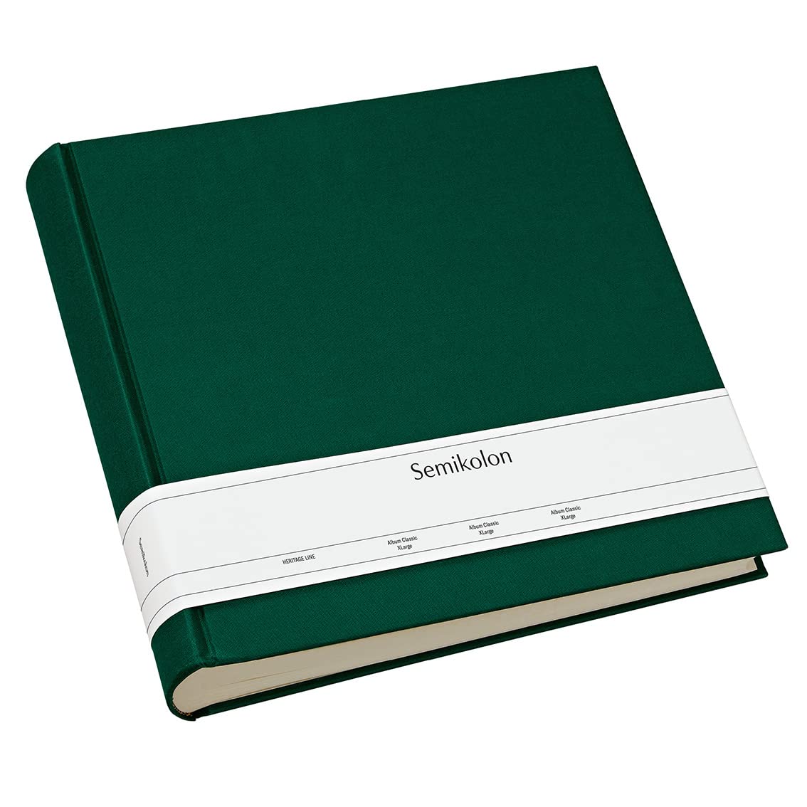 Semikolon 363984 Album fotograficzny Classic XLarge - 32 x 31 cm, 130 stron w kolorze kremowym, na 260 zdjęć - zielony las