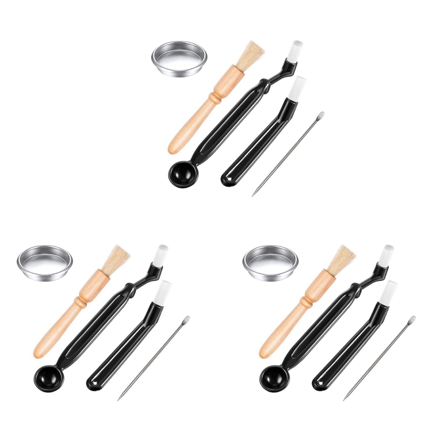 Hndhbfgrt 3X Coffee Machine Cleaning Set Coffee Grinder Brush Coffee Machine Group Head Cleaning Brush with Coffee Machine Filter