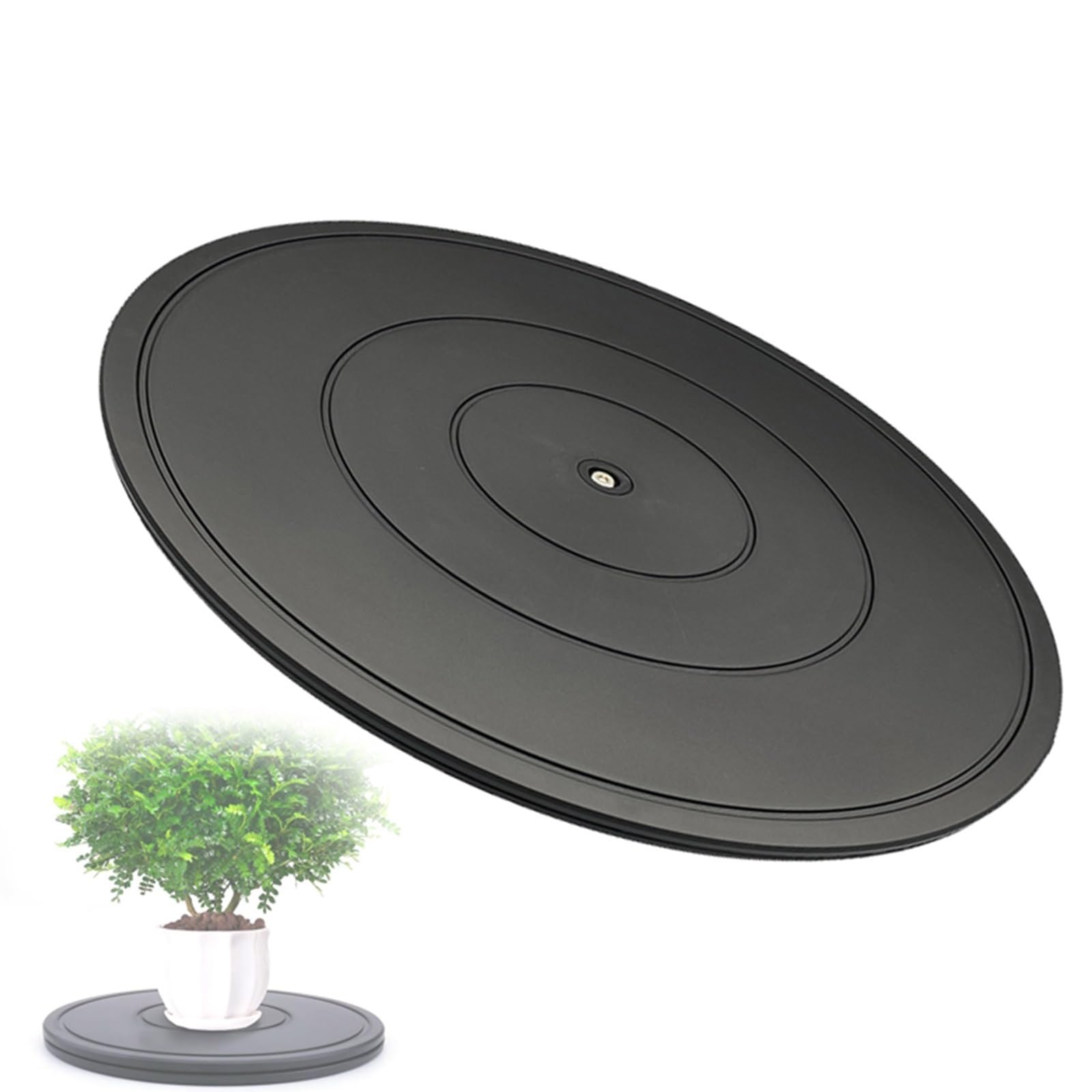 16 inch Lazy Susan Draaitafel, Draaibare Draaibare Stand Met Stalen Kogellagers Stand, Non Skid Zwart 360 Graden Draaitafel Voor Monitor, TV, Potplanten, Ambachten Stand
