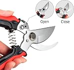 3 Pack Pruning Shears Set, Stainless Steel Pruning Scissors, Garden Tools Scissors Kit for Flowers and Small Garden, Pruner Shears Garden Cutter Clippers with Safety Lock, Shock-Absorbent Spring