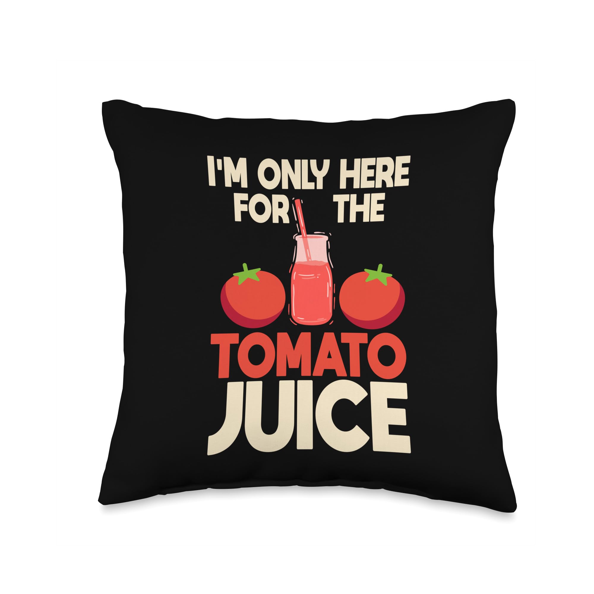 Funny Tomato Juice Outfit Love Spicy Tomato Juice Can Throw Pillow