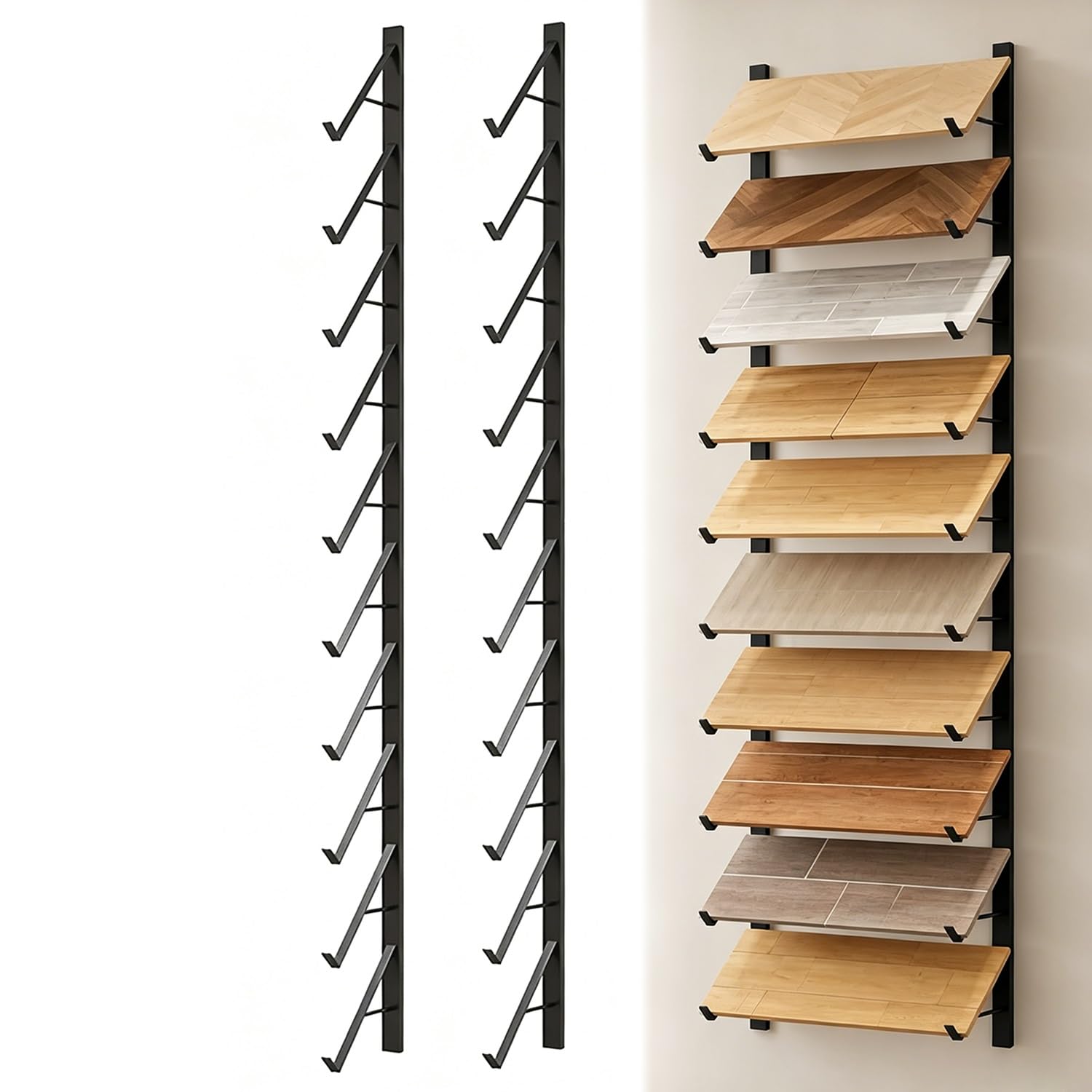 Présentoir de carrelage vertical pour inspirer les clients dans votre magasin de déco