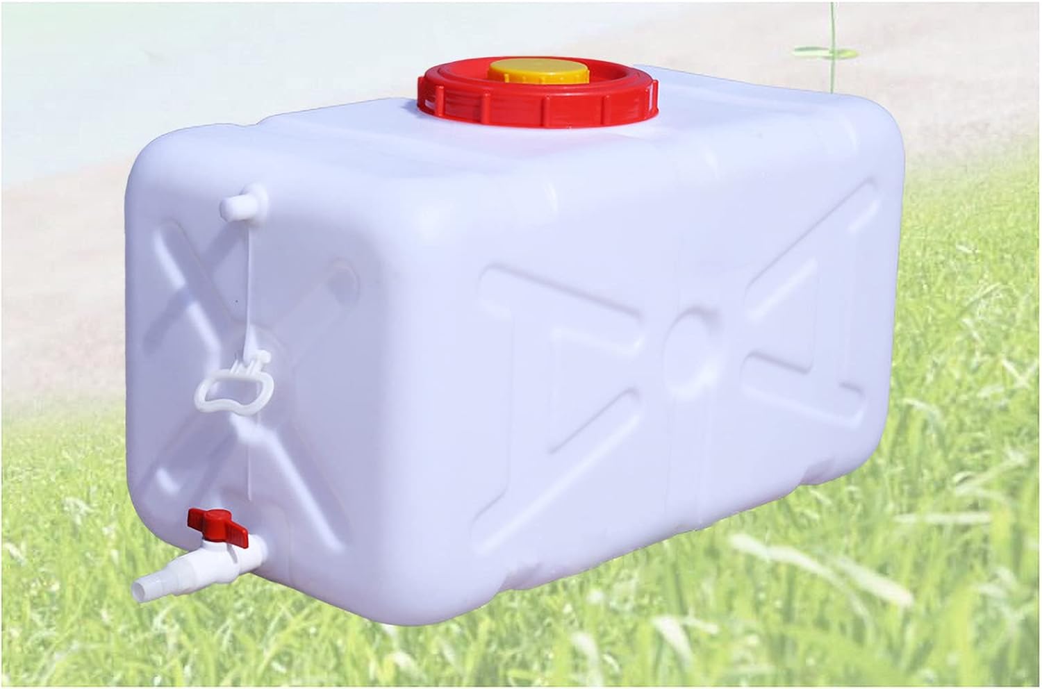 Camping Food Jar with Faucet, White, Freestanding Camping Bucket, Camping Water Tank, Suitable for Outdoor Camping Station Wagon(Color:75L)