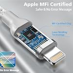 3FT iPhone Charging Cable, 2 Pack [MFi Certified] USB to Lightning Cable 3ft for Car Fast Charging Braided Short Cord Compatible with Apple 14/13/12/11Pro/X/XR/8/7/6s/Plus/SE/iPad