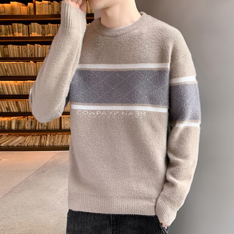 Men's Loose Knitted Undershirt Sweaters for Teenagers3