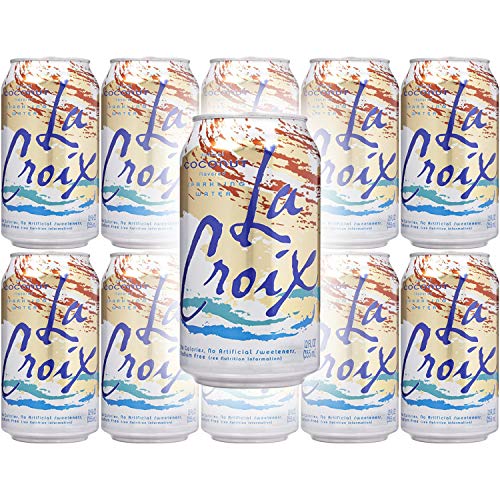 Image of La Croix Coconut Naturally Essenced Flavored Sparkling Water, 12 oz Can (Pack of 10, Total of 120 Oz)