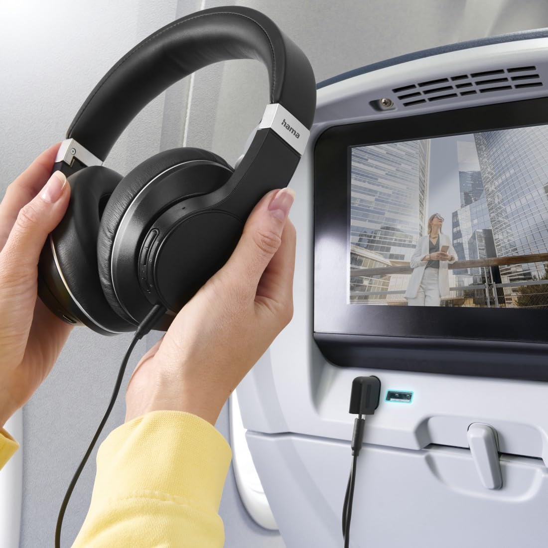 Hama Cuffie Bluetooth Passion Voyage (Over Ear, Cancelling del rumore, ricarica wireless, cuffie con microfono, con funzione touch, cuffie Bluetooth, cuscinetti auricolari) nero