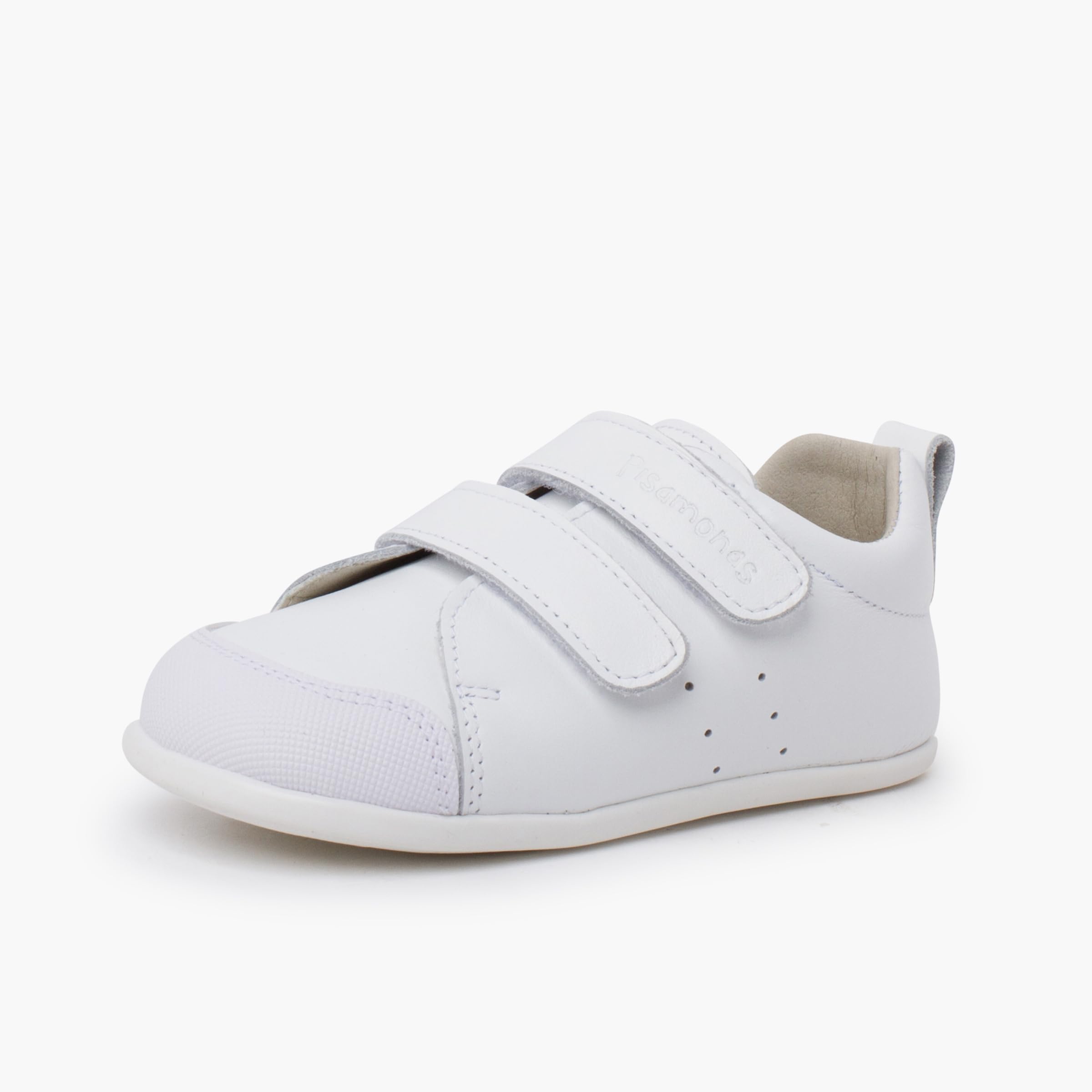 Pisamonas Baskets Souples en Cuir Double Fermeture À Scratch