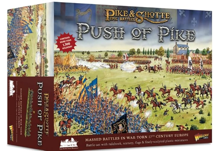 Warlord Pike & Shotte Epic Battles Push of Pike Game - Role Playing Strategy Board Games for Adults, Table Top 17th Century Strategic Wargaming Kit - Tabletop Military History RPG with Terrain