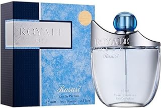 Royale Blue for Men EDP - Eau De Parfum 75 ML (2.5 oz) | Attractive Pour Homme Spray | Melon with Strong Masculine Woody Notes | Signature Dubai Perfumery | by RASASI