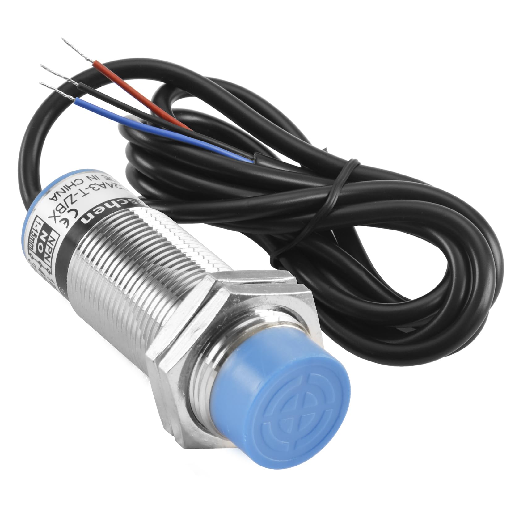 Heschen Commutateur de capteur de proximité capacitif LJC24A3-T-Z/BX détecteur 15 mm 12-24 V CC 300 mA NPN normalement ouvert (N)