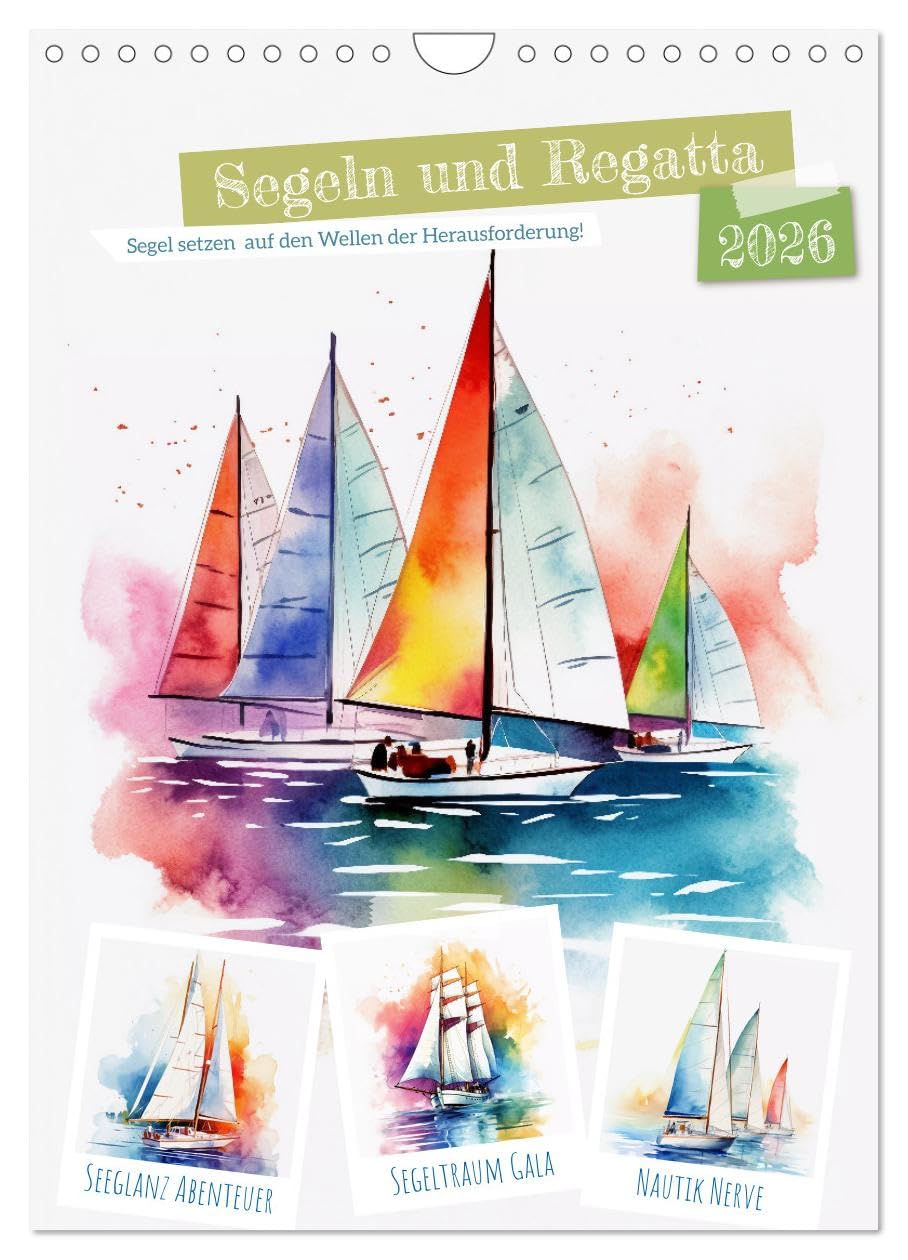 Sailing and regatta UK-Version (Wall Calendar 2026 DIN A4 Portrait), CALVENDO 12 Month Wall Calendar — image 1