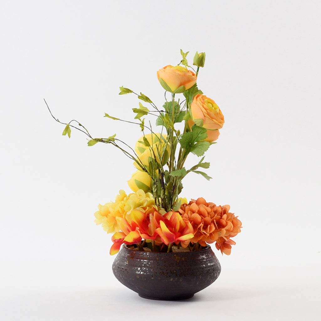 IUokLU Small Vase Light Luxury Ceramic Vase Artificial Flower Used For Villa Hotel Family Wedding Decoration Artificial Bonsai Plant