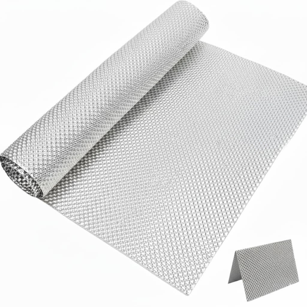 Protection thermique, plaque de protection thermique, tôle embossée de 100 cm x 40 cm, kit de réparation de protection thermique aluminisée pour véhicules, toits, fenêtres, tuyaux, etc