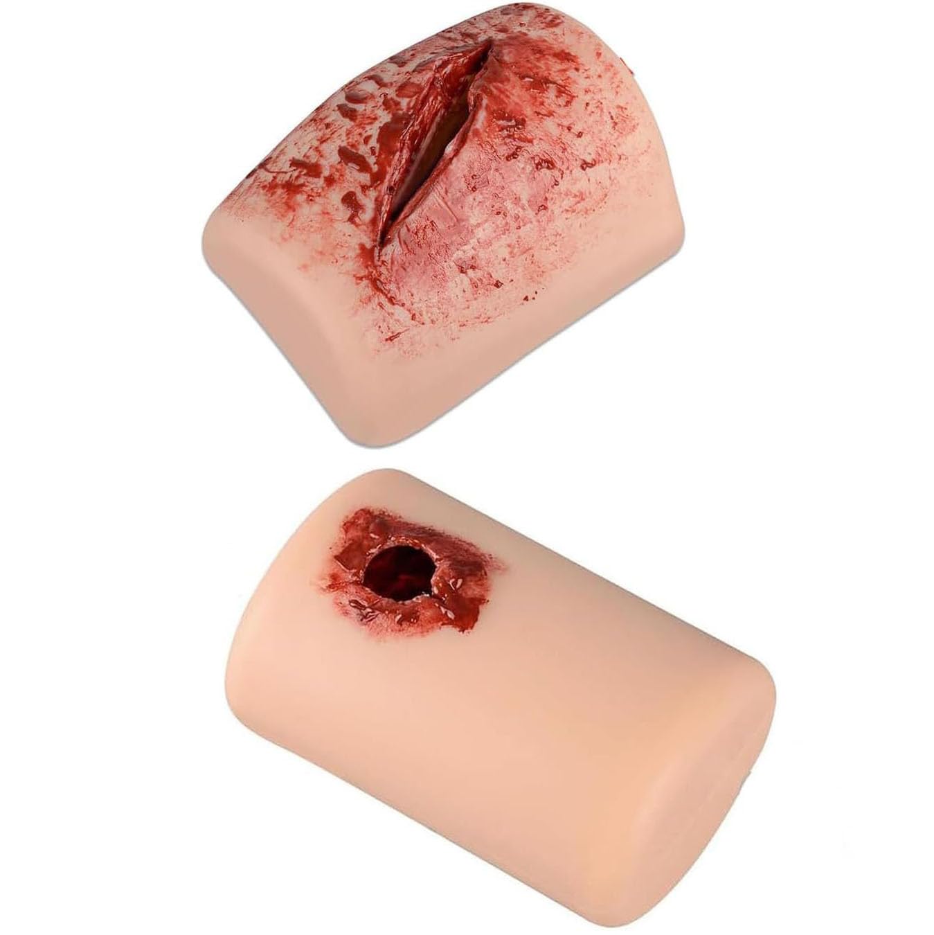 2 rodzaje zestawu do pakowania ran i opaski uciskowej, zestaw treningowy Stop The Bleed, silnie symuluje ranę na udzie i miejsce krwawienia, model szycia do szkolenia, edukacji i demonstracji