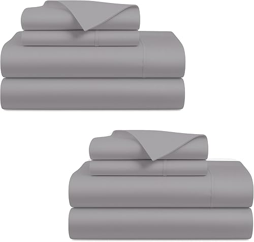 Miniatura 56 de Bluemoon Homes Sábanas de algodón egipcio tamaño Queen con bolsillo profundo, 100% algodón egipcio de 800 hilos, 4 piezas, sábanas de algodón