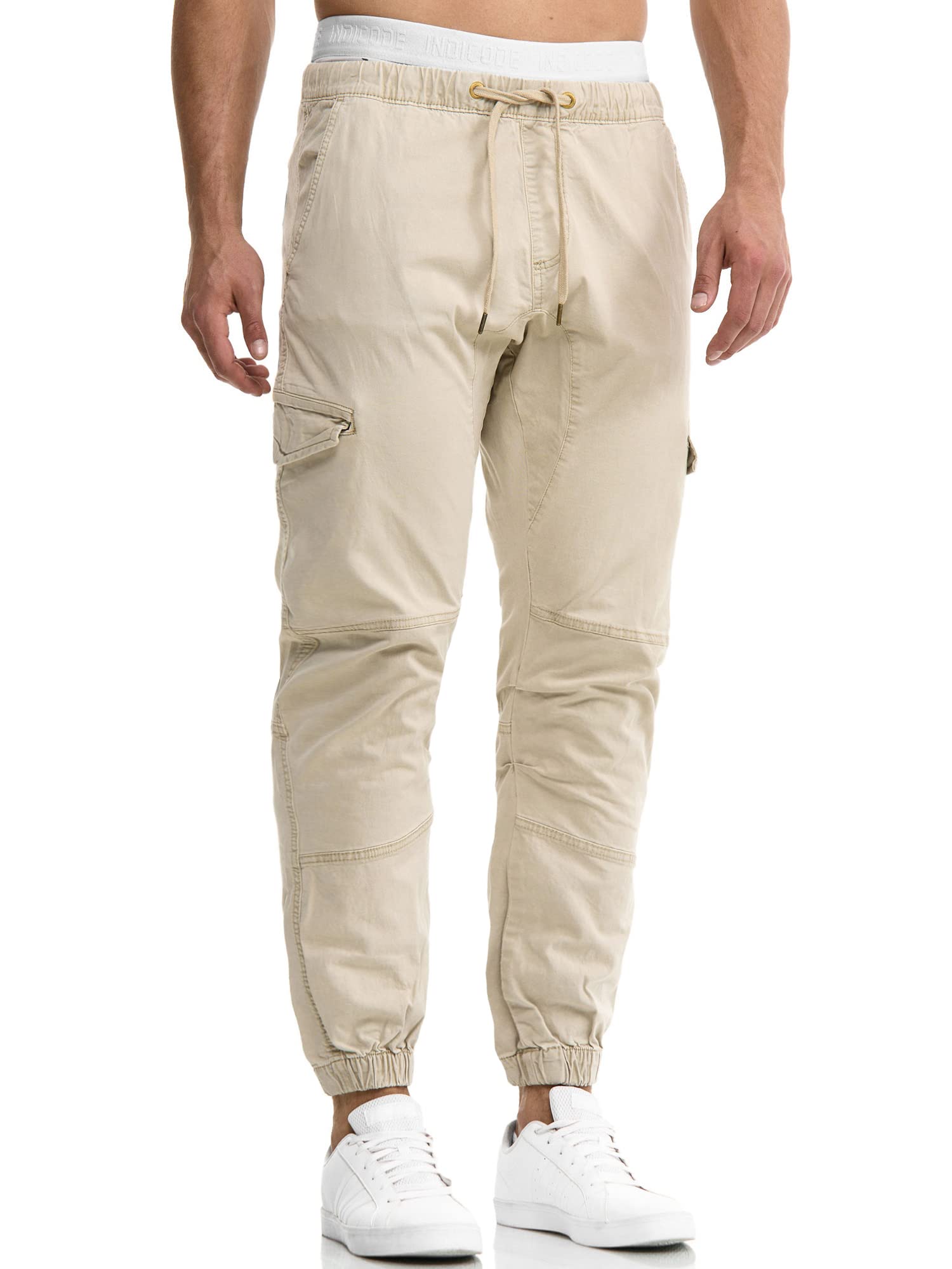 Indicode Hombres Levy Pantalón Cargo de algodón con 6 Bolsillos
