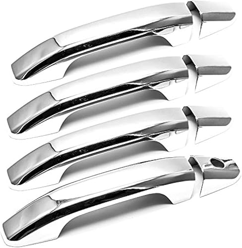 Sizver cubierta cromada para manija de puerta de Chevy Silverado 1500 modelos 2014 al 2017 Sizver cubierta cromada para manija de puerta de Chevy Silverado 1500 modelos 2014 al 2017