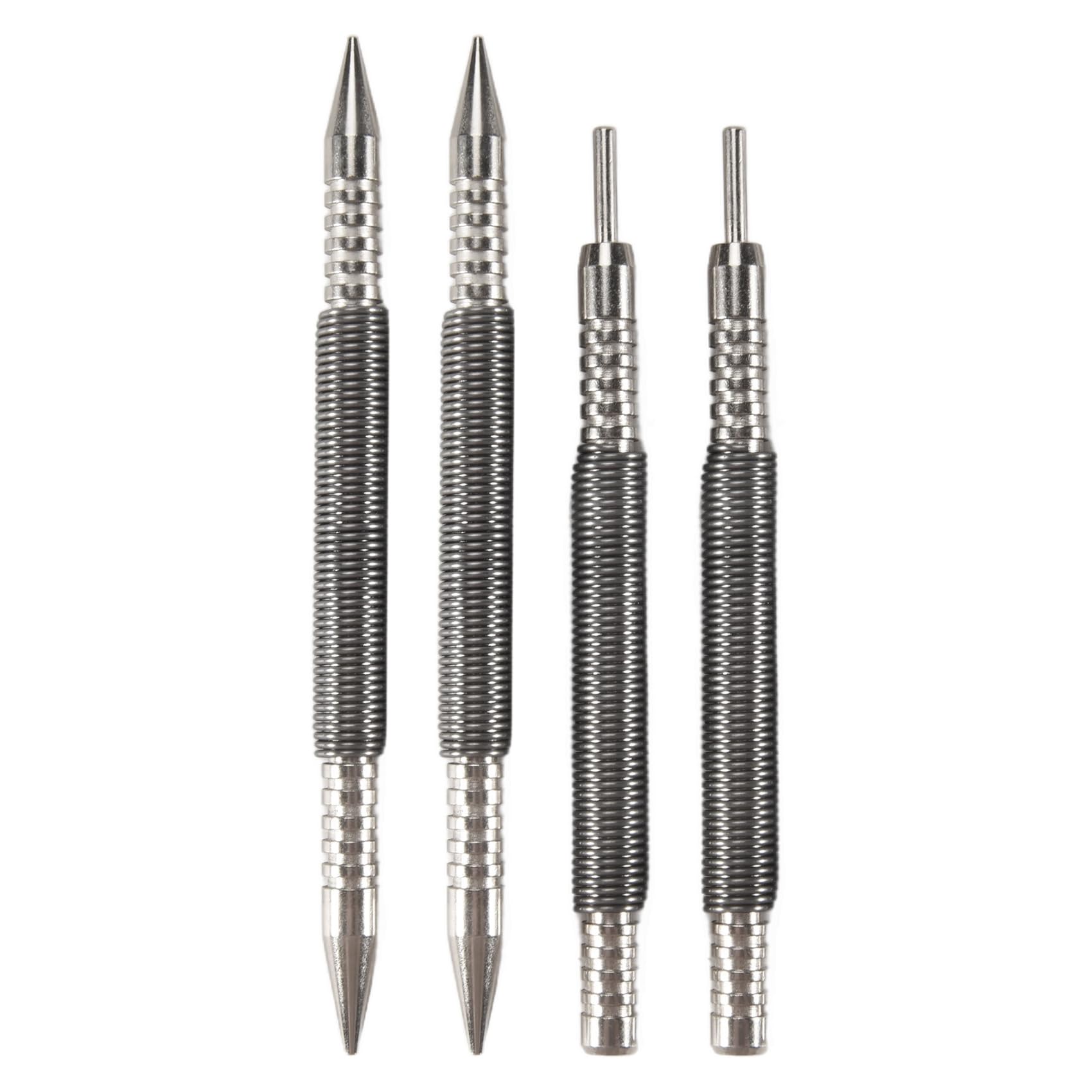 Buerjia Nail Set And Hinge Pin Tool Dual Head Nail Punch Hinge Pin Removal Tool Hammerless Spring Punch Set Spring Nail Setter