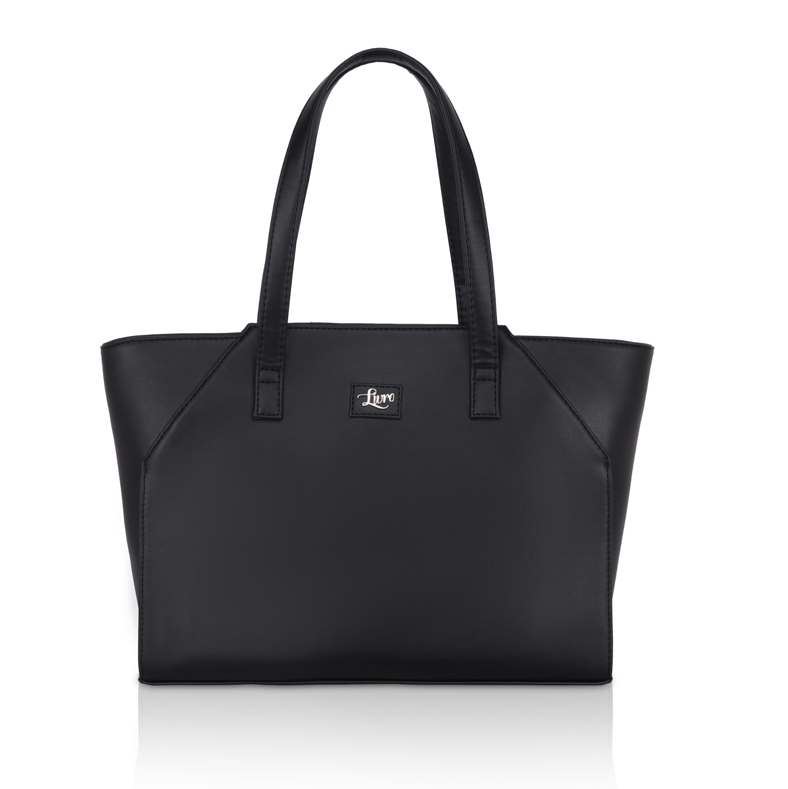 Vegan Leather Womens Office Bag for 15.6 inch Laptop, MacBook and used to traveling for shopping It also has a lot of storage space (Black) (B0D5495NSZ) Amazon Price History, Amazon Price Tracker