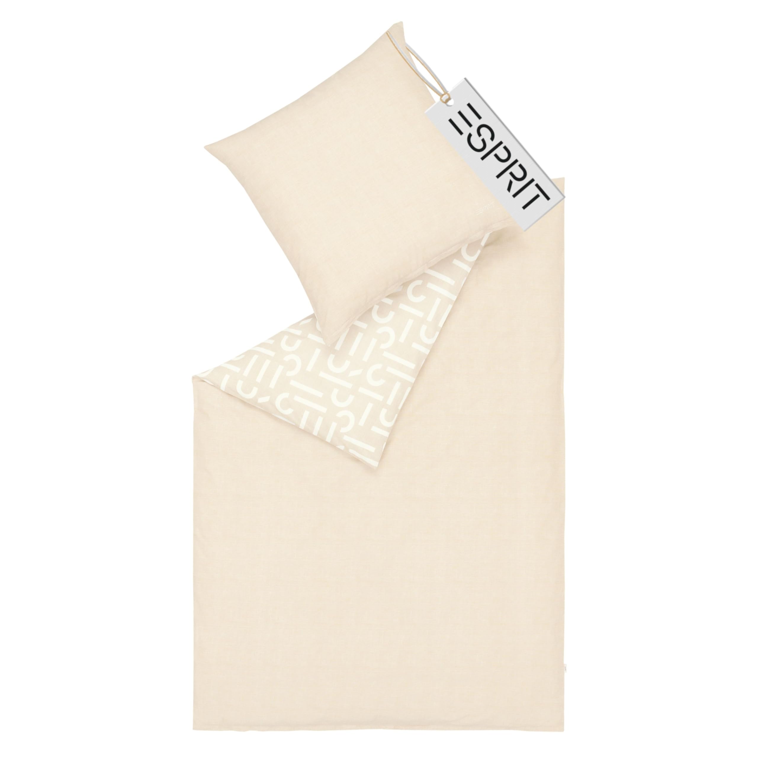 Esprit Flanel Beddengoed 155x220 Katoen Beige - 155 x 220